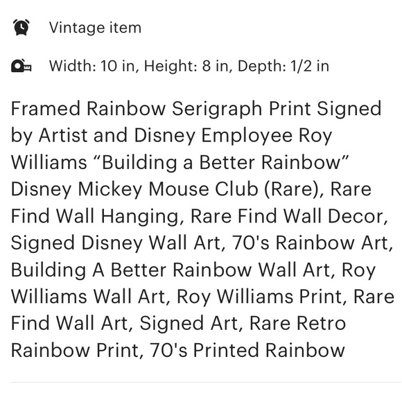 🌈🏗️ “Building A Better Rainbow” Embossed Roy Williams Framed wall hanging - Picture 6 of 10